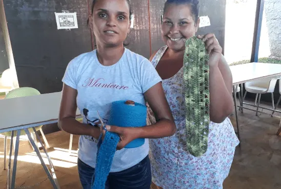 Aula do Curso de Artesanato/Crochê